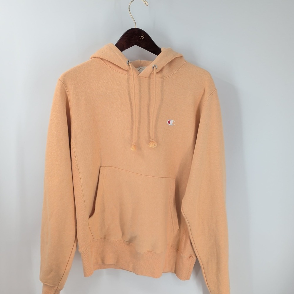 Champion Reverse Weave Kangaroo Pocket‎ Classic Pullover Hoodie Peach Size S